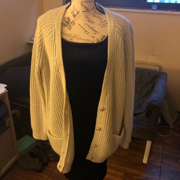 Women’s grey/silver Barney’s cardigan - Picture 5 of 6
